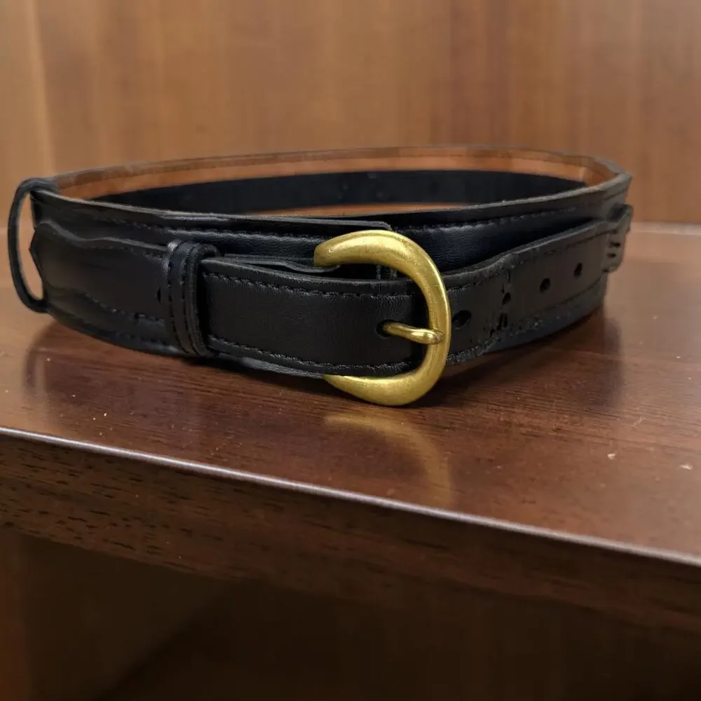 Safariland 146V Border Patrol Duty Belt Black Leather Brass Size 32 Gorpcore